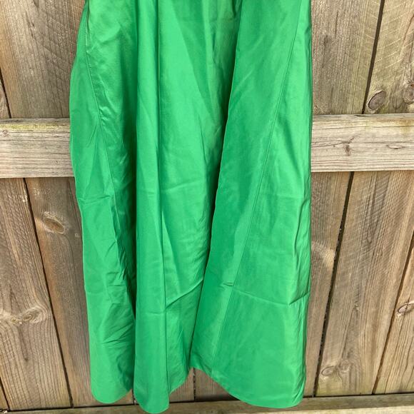 J.Crew Silk A-Line Dress Empire Waist Surplice Neck Spaghetti Straps Green 6 NWT - Picture 6 of 8